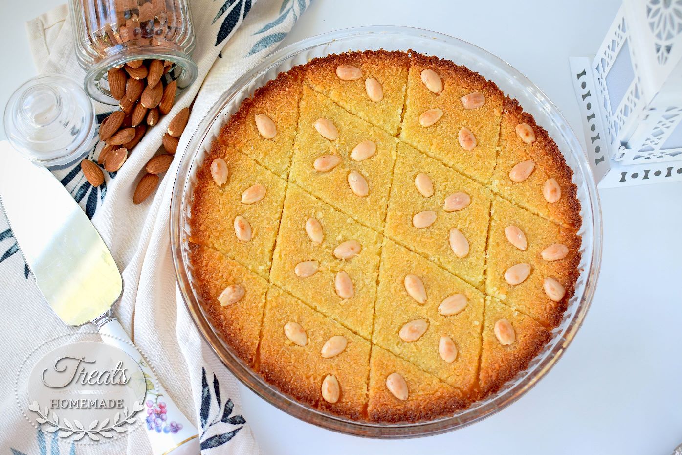 Basbousa | Semolina Cake | Middle Eastern Sweet Cake - I camp in my kitchen