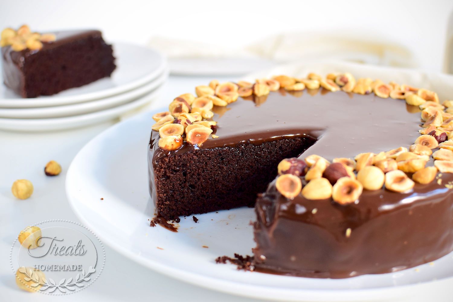 Chocolate Cake With Hazelnut Treats Homemade