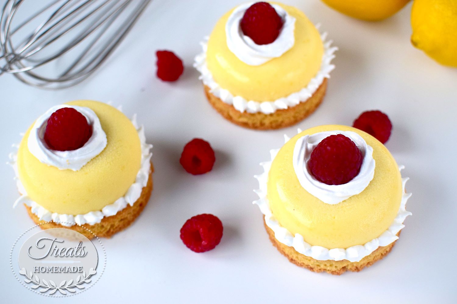 Lemon And Raspberry Domes Treats Homemade